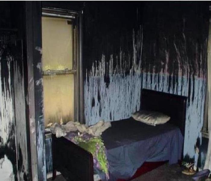 Burnt wall, bed 
