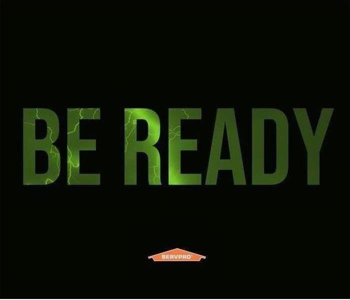 Be Ready in Green Black background 